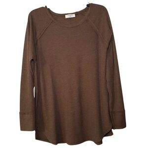 Zenana‎ Outfitters Chocolate Long Sleeve Tee
